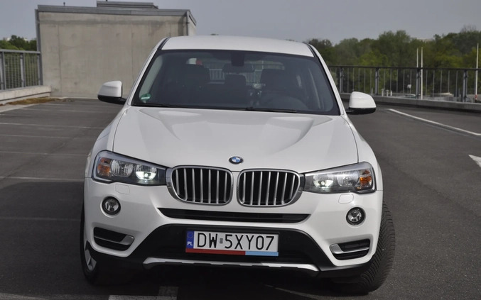 BMW X3 cena 91777 przebieg: 114456, rok produkcji 2017 z Wrocław małe 232